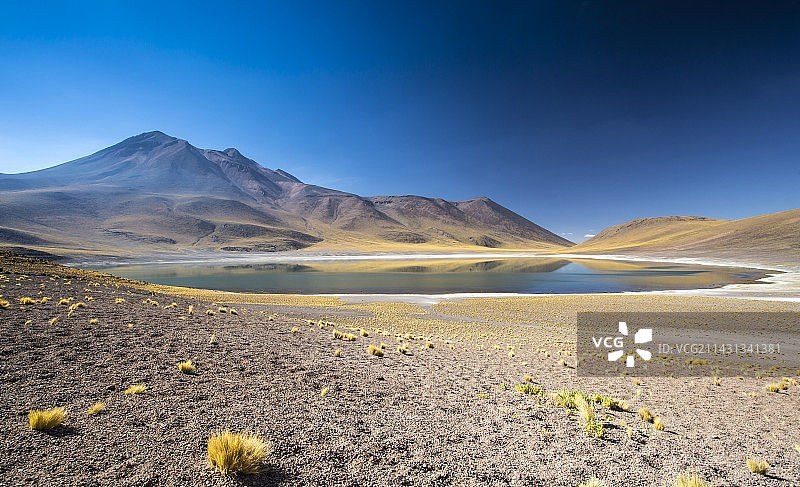 米斯坎蒂湖，智利阿塔卡马沙漠图片素材