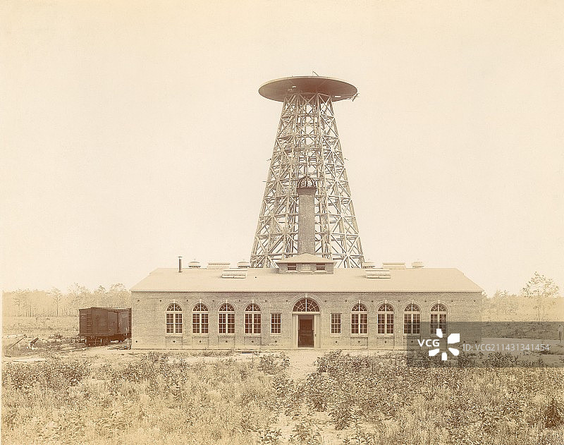 特斯拉的沃登克里弗塔实验室，1900年代图片素材