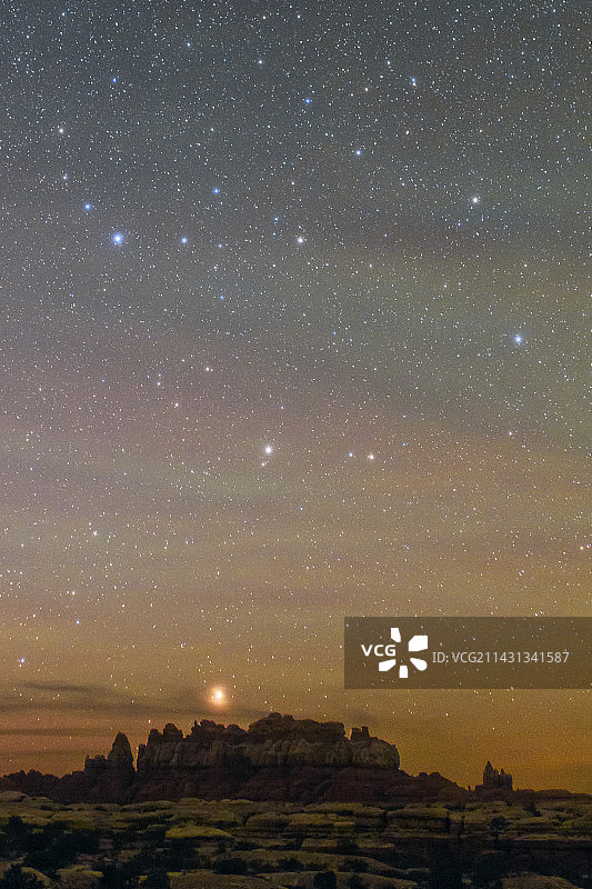 美国峡谷地国家公园的夜空图片素材