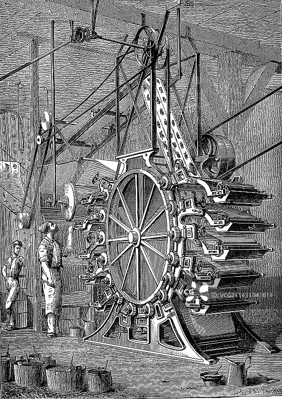 19世纪的印刷机图片素材