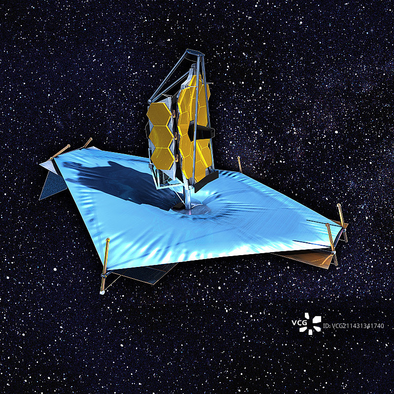詹姆斯·韦伯太空望远镜插图图片素材