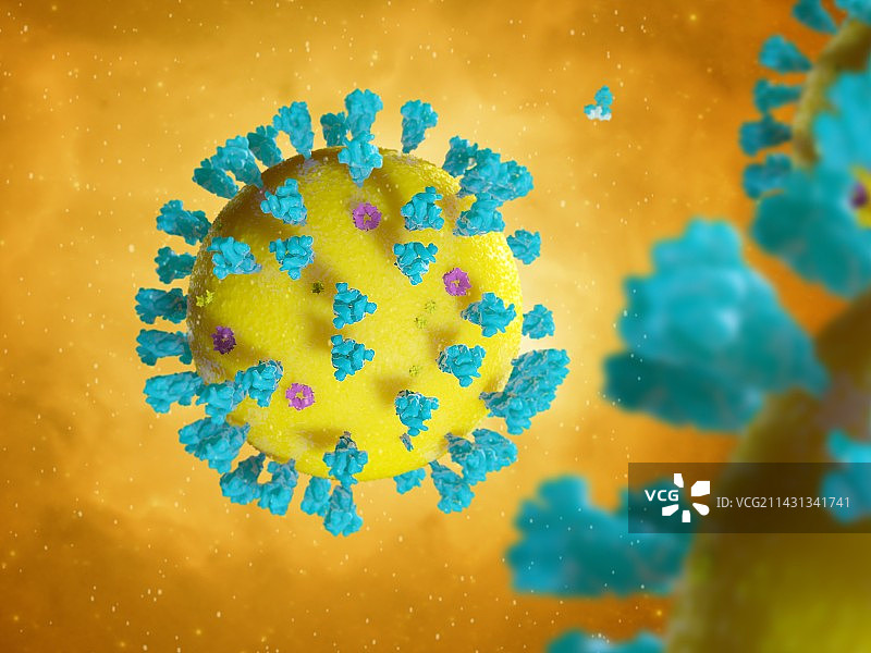 新冠病毒示意图图片素材
