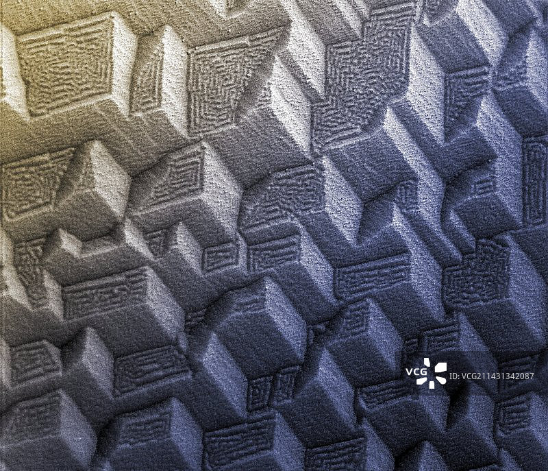 钛晶体扫描电镜图图片素材