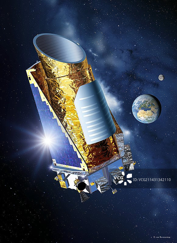 开普勒任务太空望远镜图片素材