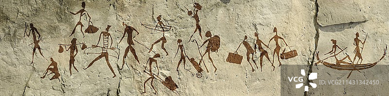 旧石器时代和新石器时代人类迁徙图片素材