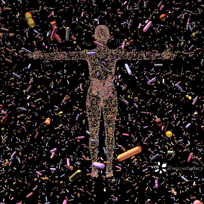 人类微生物群概念图图片素材