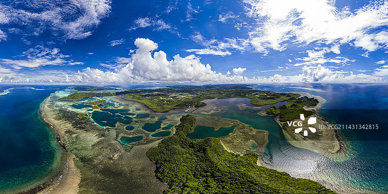 帕劳海岸保护区鸟瞰图片素材