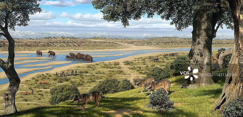 尼安德特人景观艺术作品图片素材