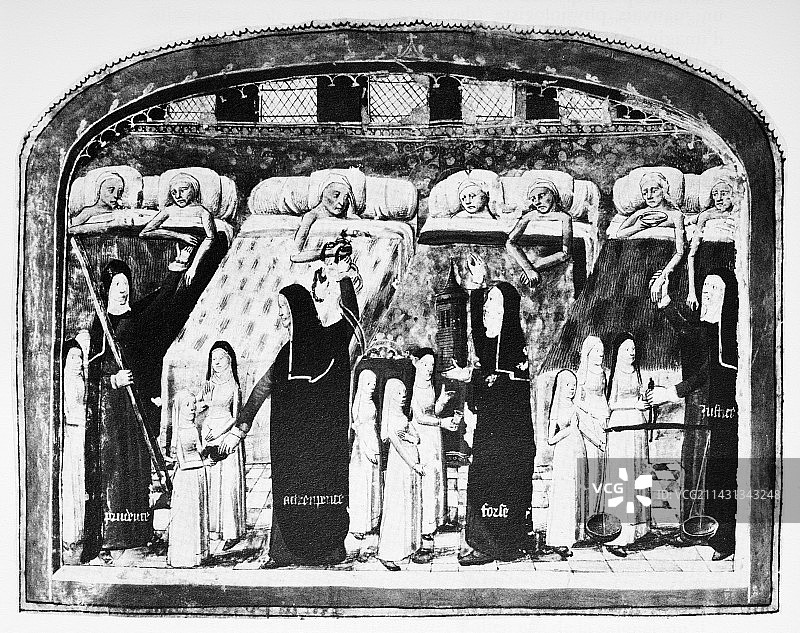 15世纪的巴黎医院图片素材