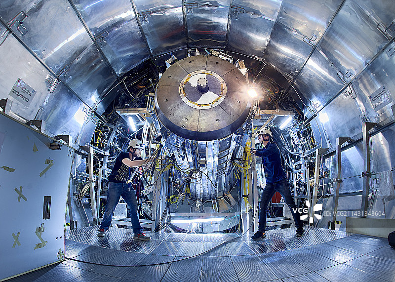 欧洲核子研究中心ALICE探测器升级中图片素材