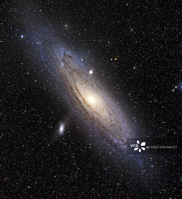 仙女座星系（M31），光学图像图片素材