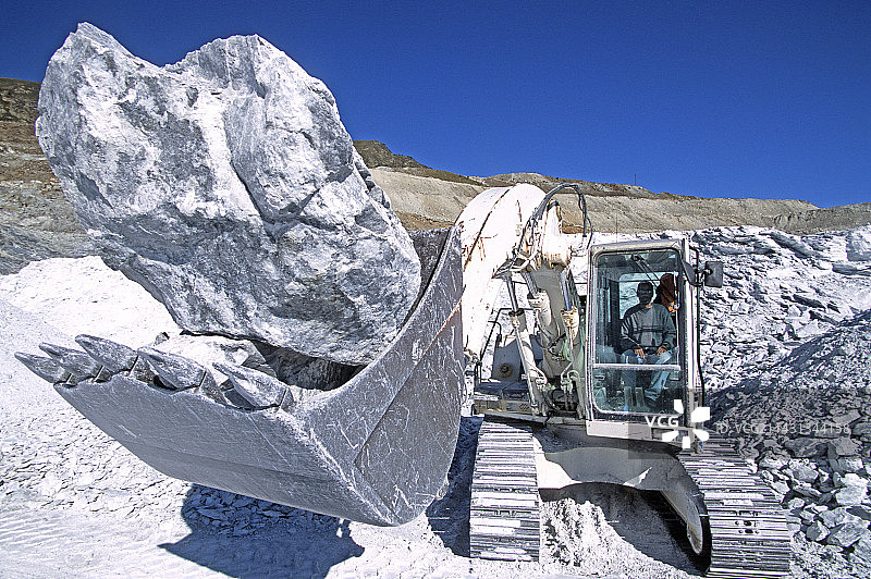 滑石采石机图片素材