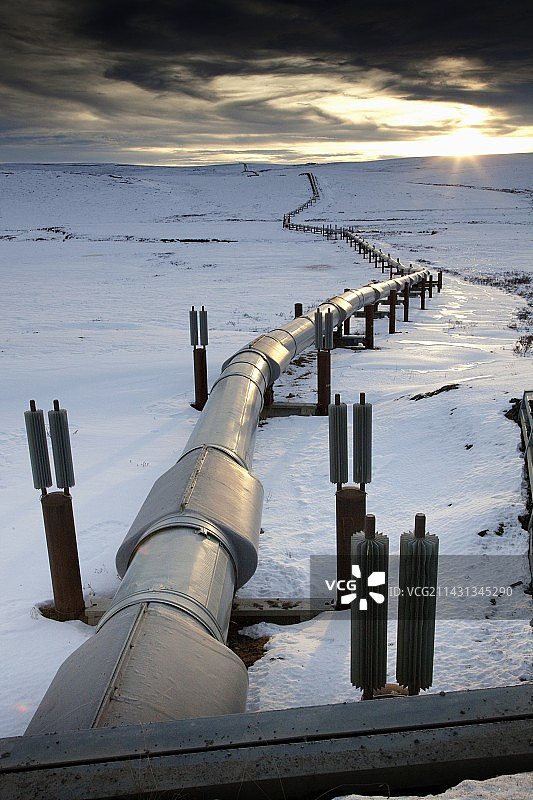 阿拉斯加输油管道图片素材