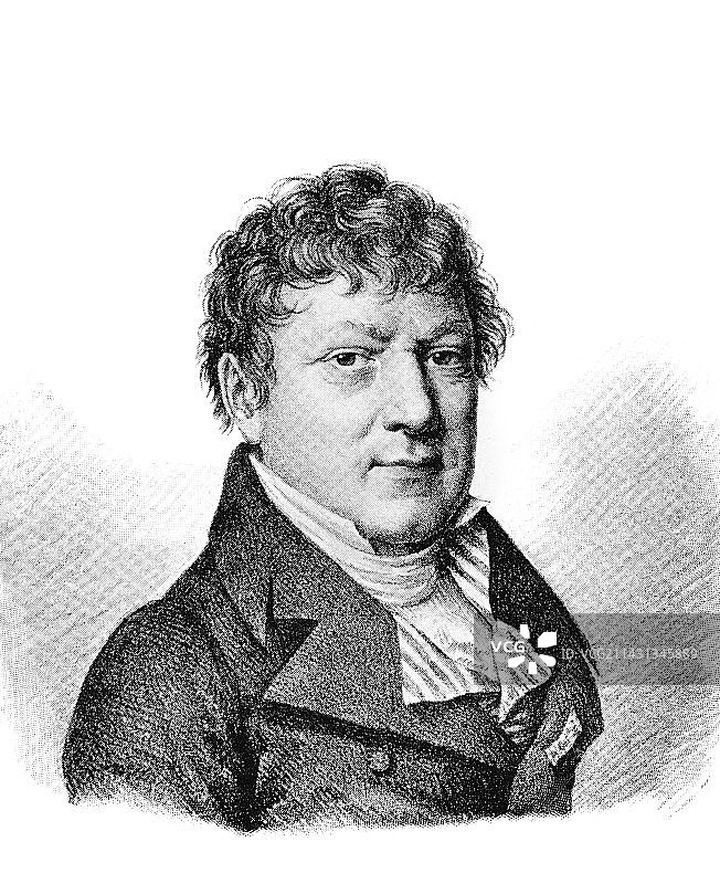 法国天文学家让·德朗布尔图片素材