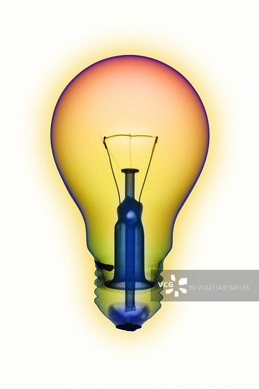 X光下的电灯泡图片素材