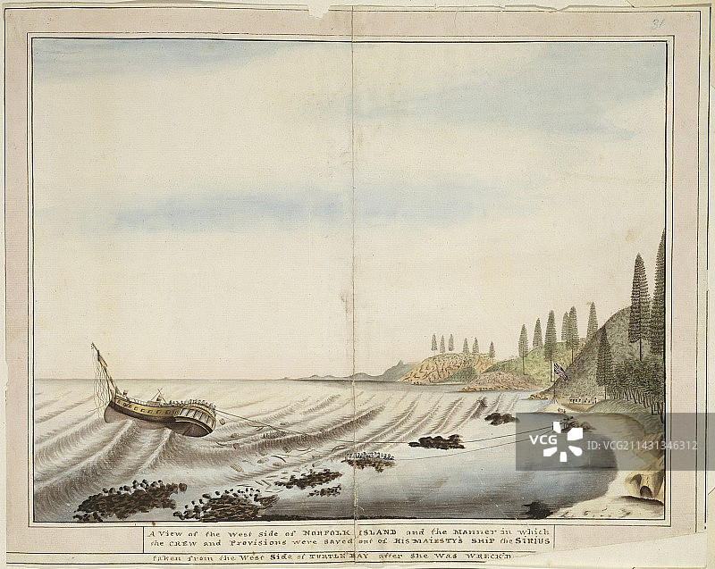 HMS天狼星号沉船，1790年图片素材