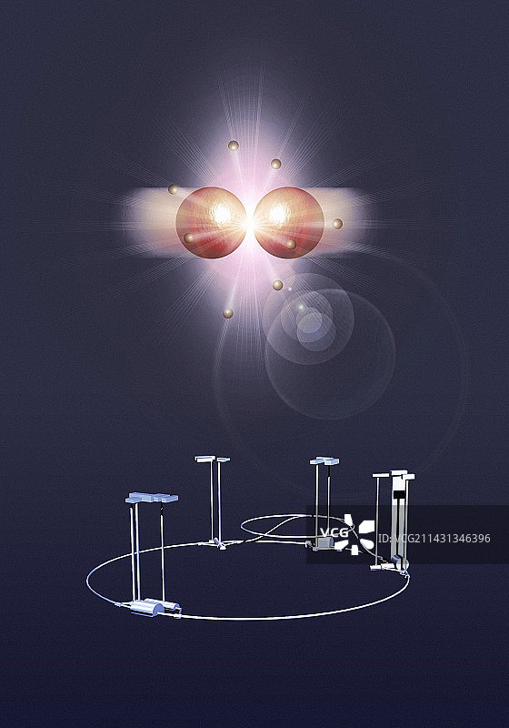 质子碰撞与大型强子对撞机图片素材