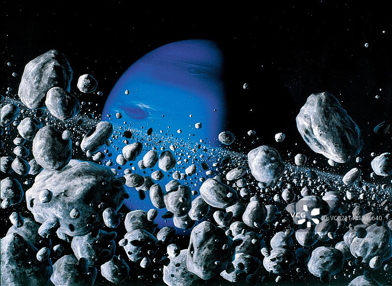 海王星及其光环，插图图片素材