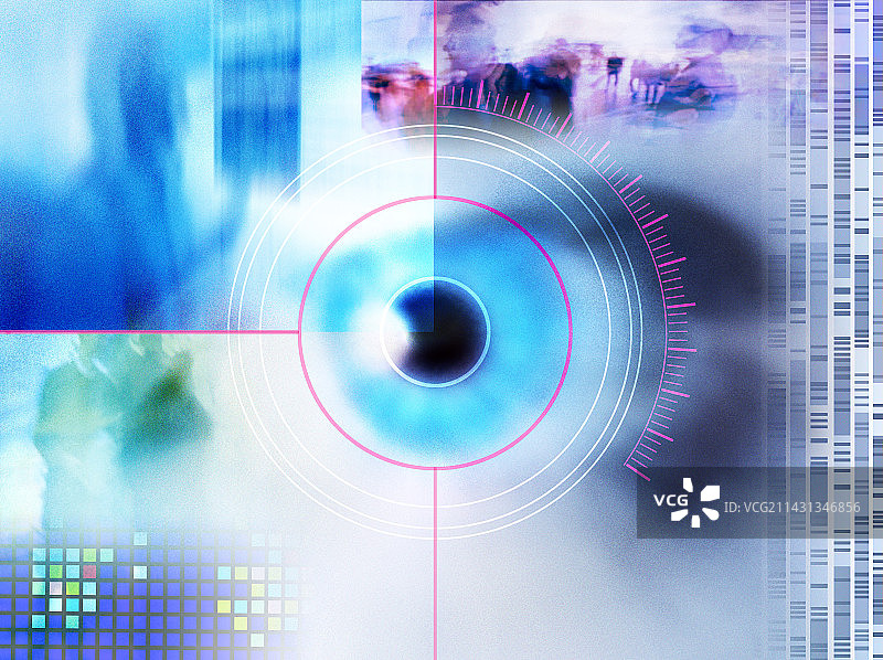 生物识别眼部扫描图片素材