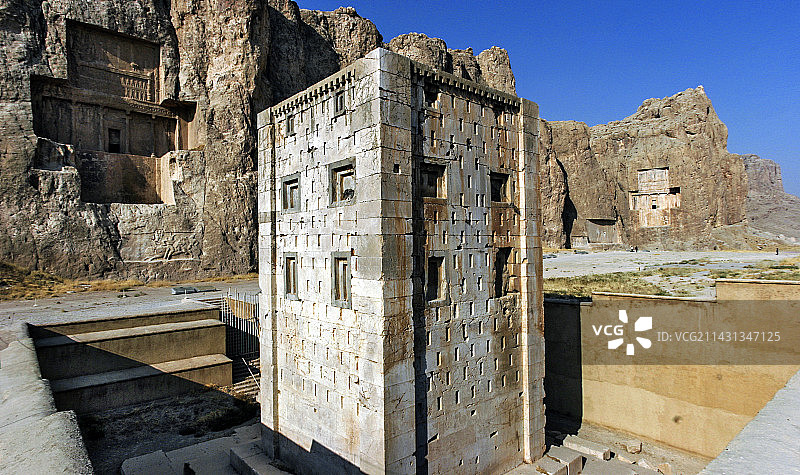 琐罗亚斯德方块，伊朗的纳克什·鲁斯塔姆图片素材