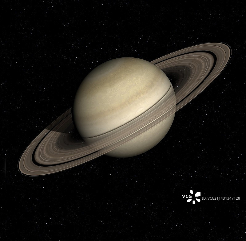 太空中的土星，插画图片素材