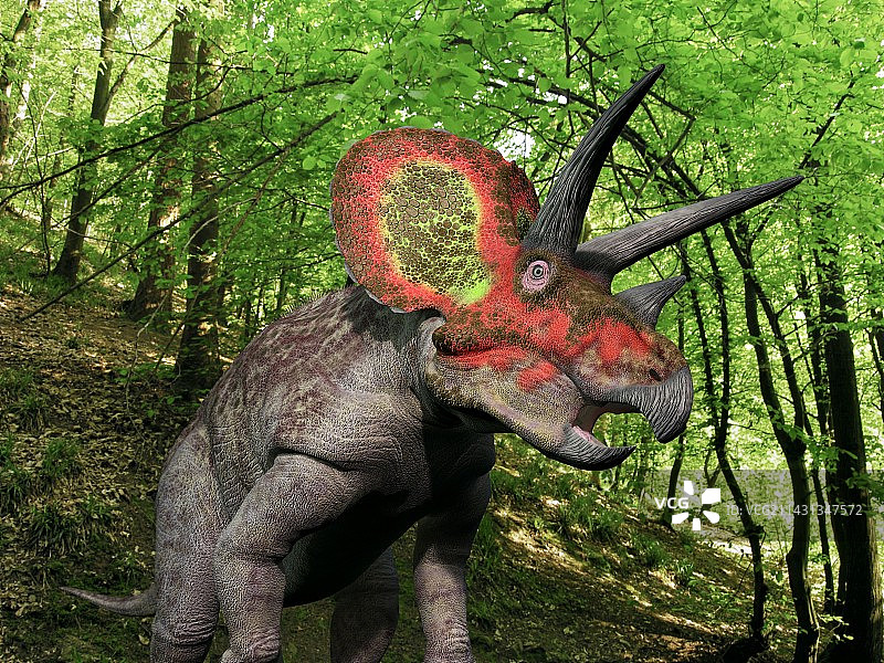 三角龙恐龙艺术作品图片素材