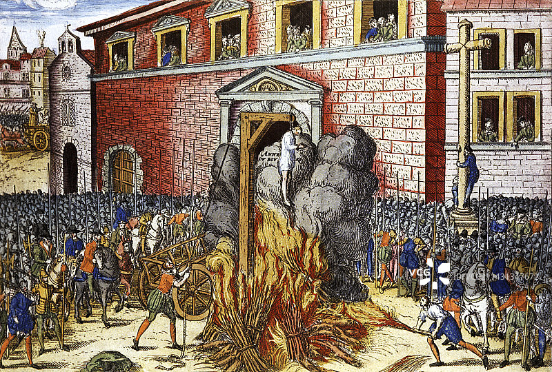 安妮·杜布尔被处以绞刑的插图图片素材