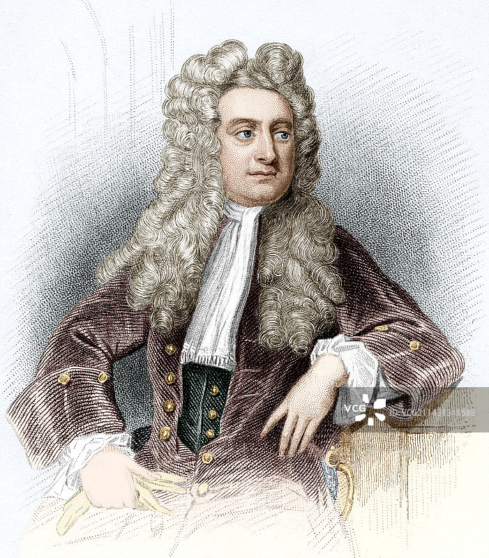 英国物理学家艾萨克·牛顿图片素材