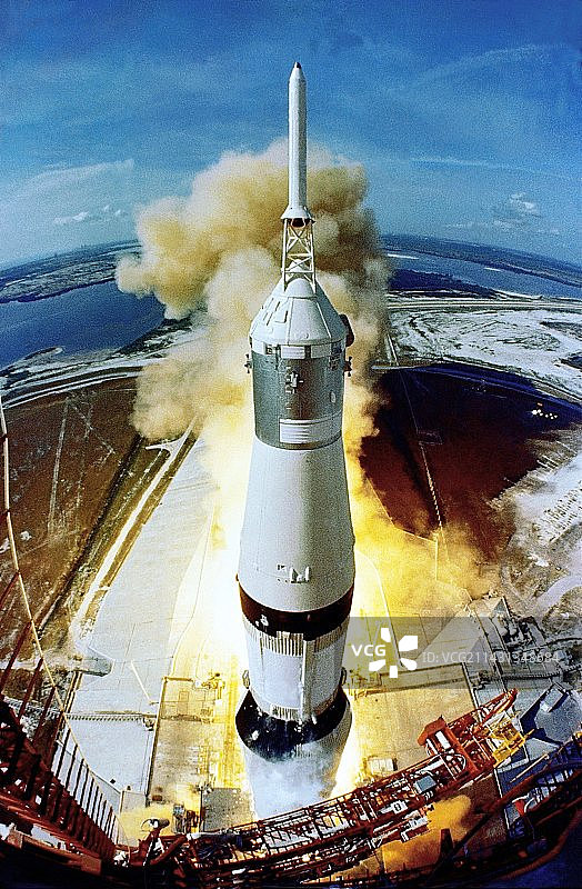 阿波罗11号发射图片素材