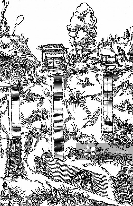 矿井和通道图片素材