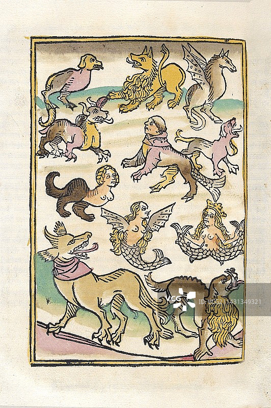 15世纪的混合神话生物图片素材