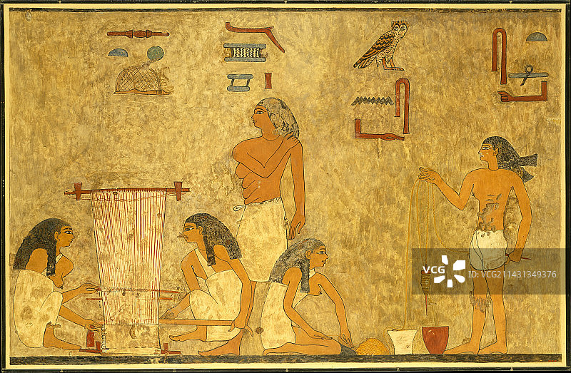 埃及古墓场景插画图片素材