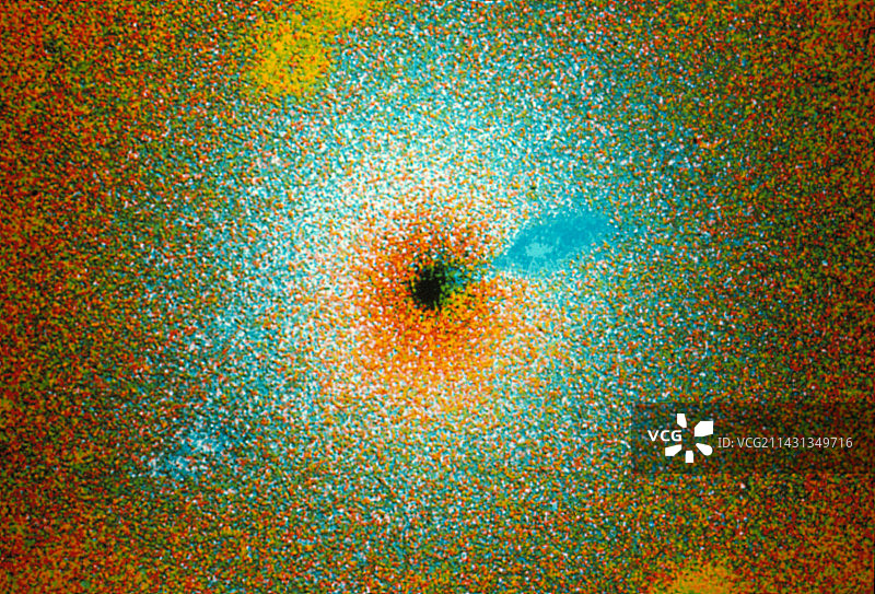 星系M87的光学照片，展示喷流图片素材