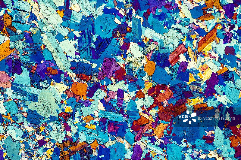 号角，极化光显微照片图片素材