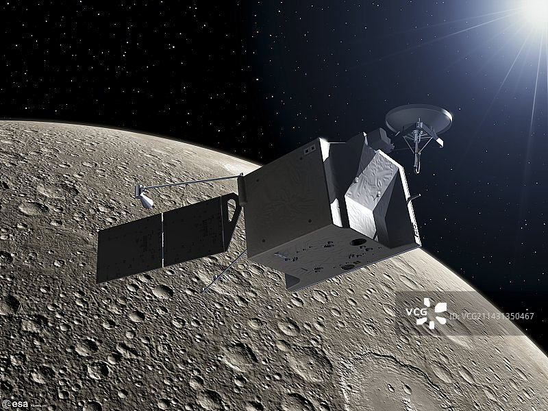 水星行星轨道飞行器（艺术作品）图片素材