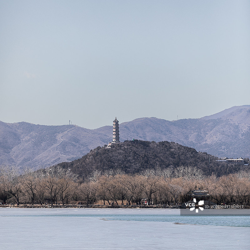 远眺玉泉山图片素材