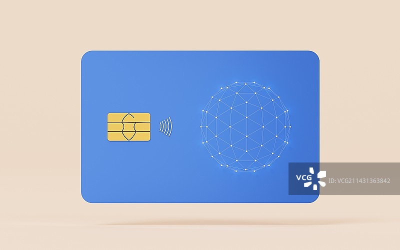 理财概念银行卡3D渲染图片素材