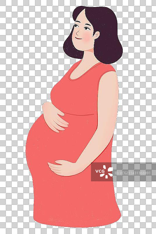 怀孕妈妈摸肚图片素材
