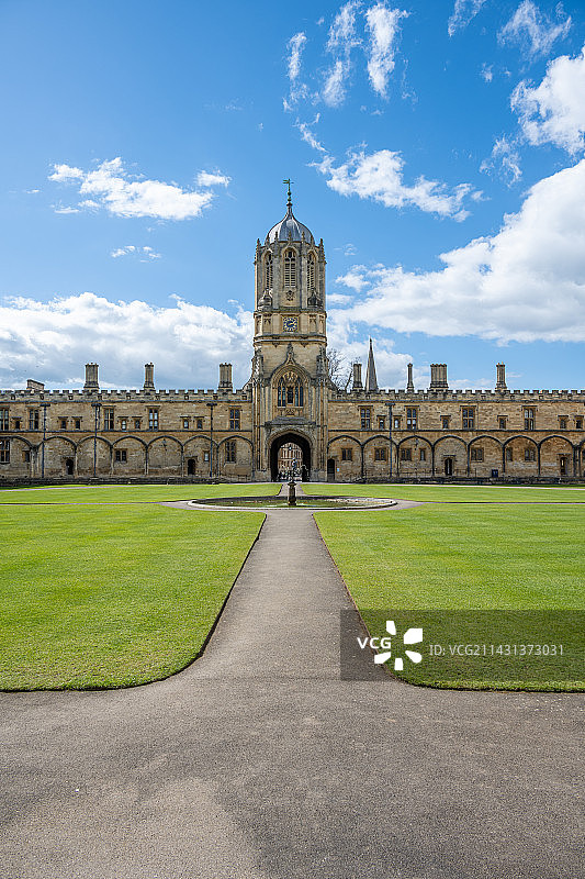 英国牛津大学教学楼外部风光图片素材