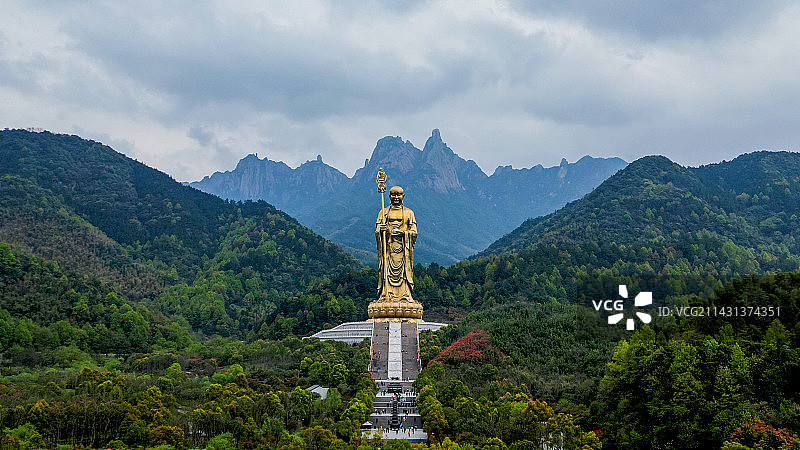 九华山99米地藏王菩萨图片素材