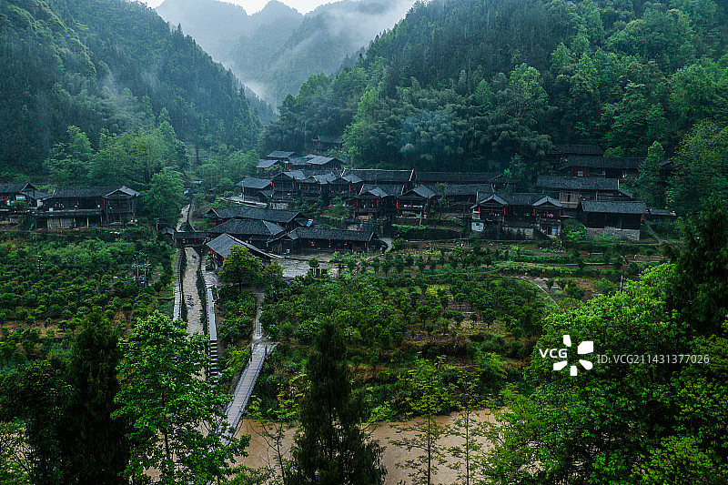 吊脚楼  湖北土家吊脚楼图片素材