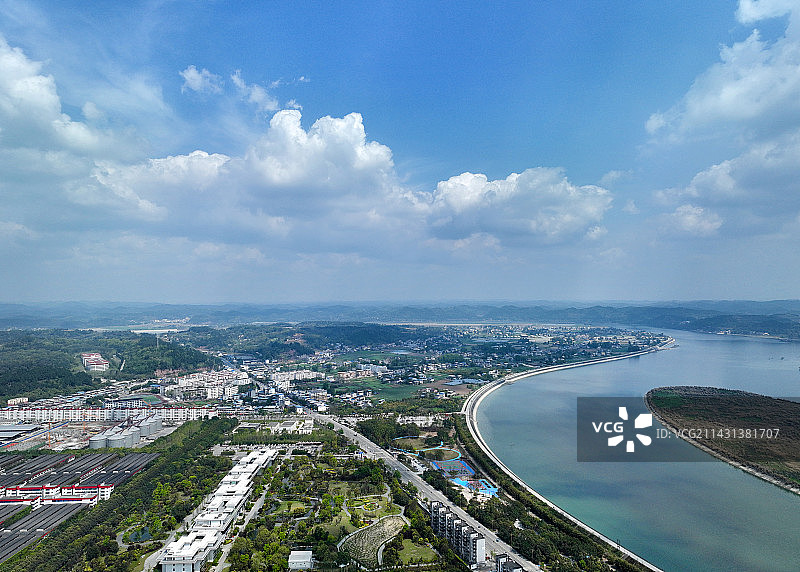 四川省遂宁市射洪市沱牌舍得酒文化旅游区航拍图片素材