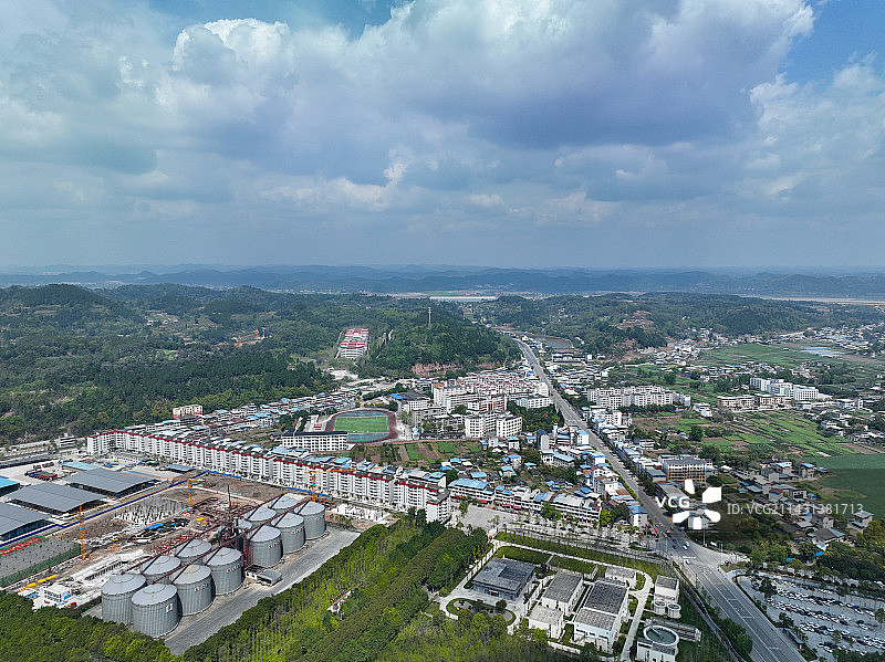四川省遂宁市射洪市沱牌舍得酒文化旅游区航拍图片素材