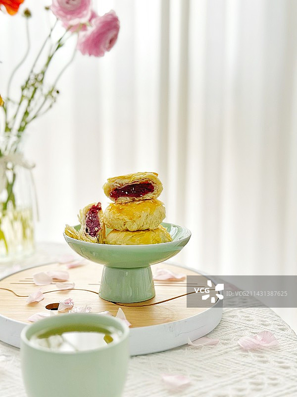 鲜花饼图片素材