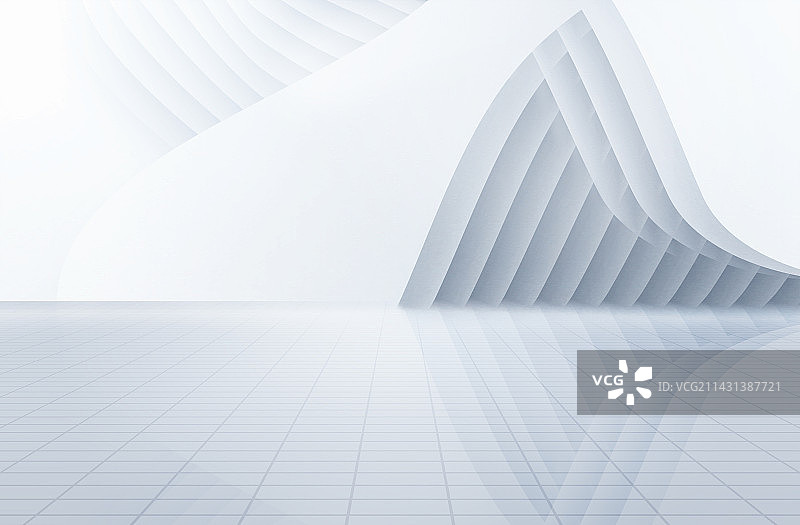 白色人造空间地面背景3D渲染图片素材