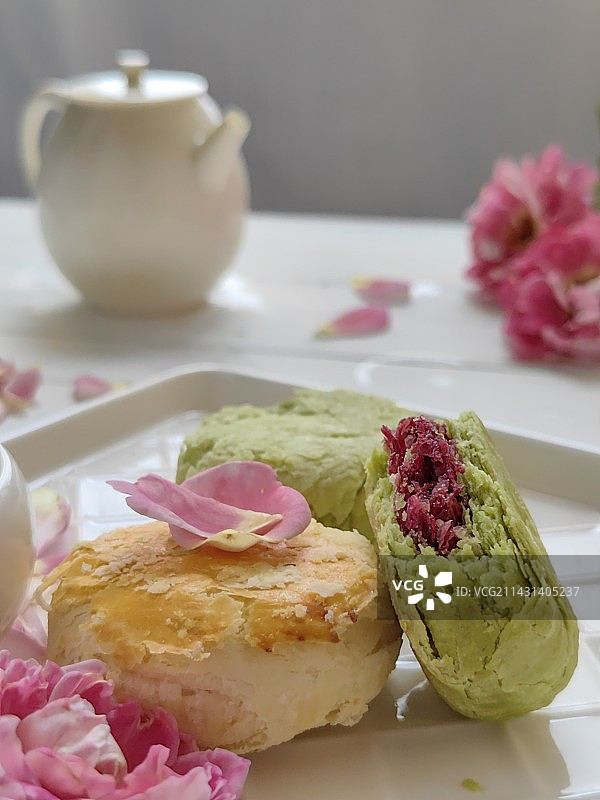 鲜花饼图片素材