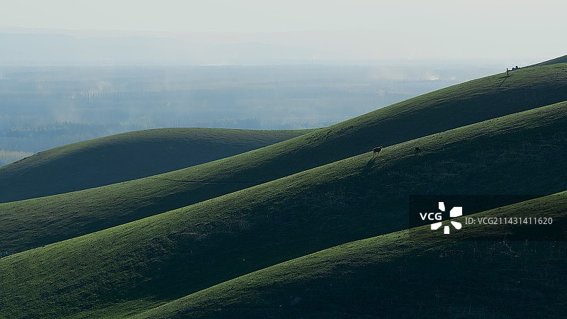 空中草原图片素材