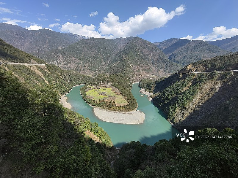 怒江大转弯国道219图片素材