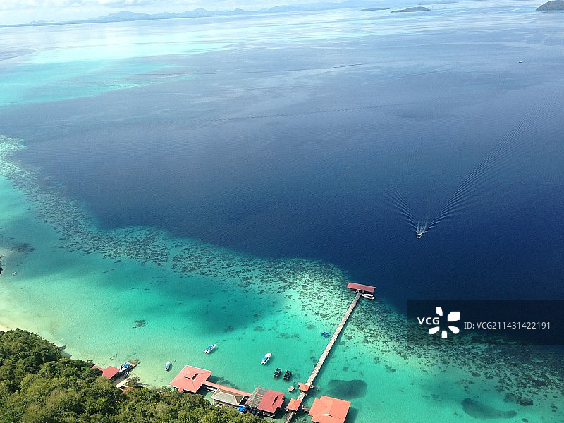 俯瞰珍珠岛图片素材