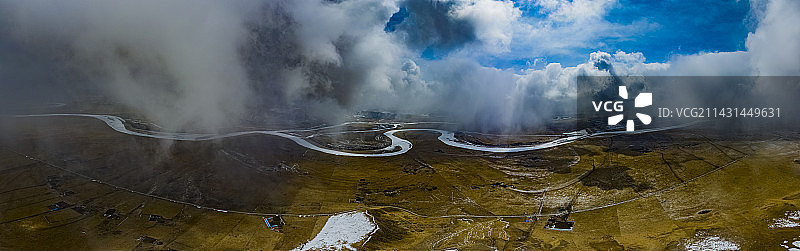 甘肃省甘南藏族自治州玛曲县乔克湿地图片素材